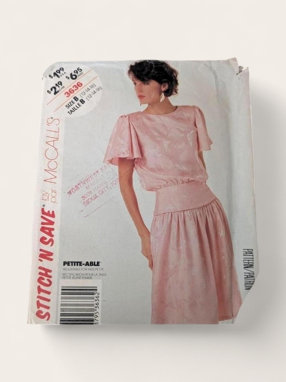 1988 McCalls Sewing Pattern